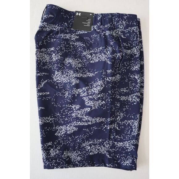 Under Armour 1377303-415 Men's Sz 36 Navy Blue UA Golf Printed 10" Shorts - Picture 9 of 9